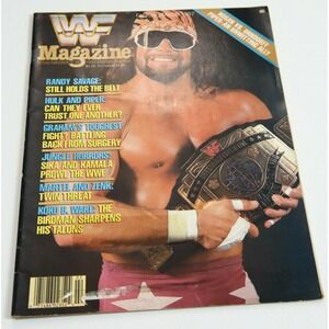WWF MAGAZINE - FEB / MARCH 1987 - MACHO MAN / INCLUDES 86/87 WWF MERCHANDISE CAT